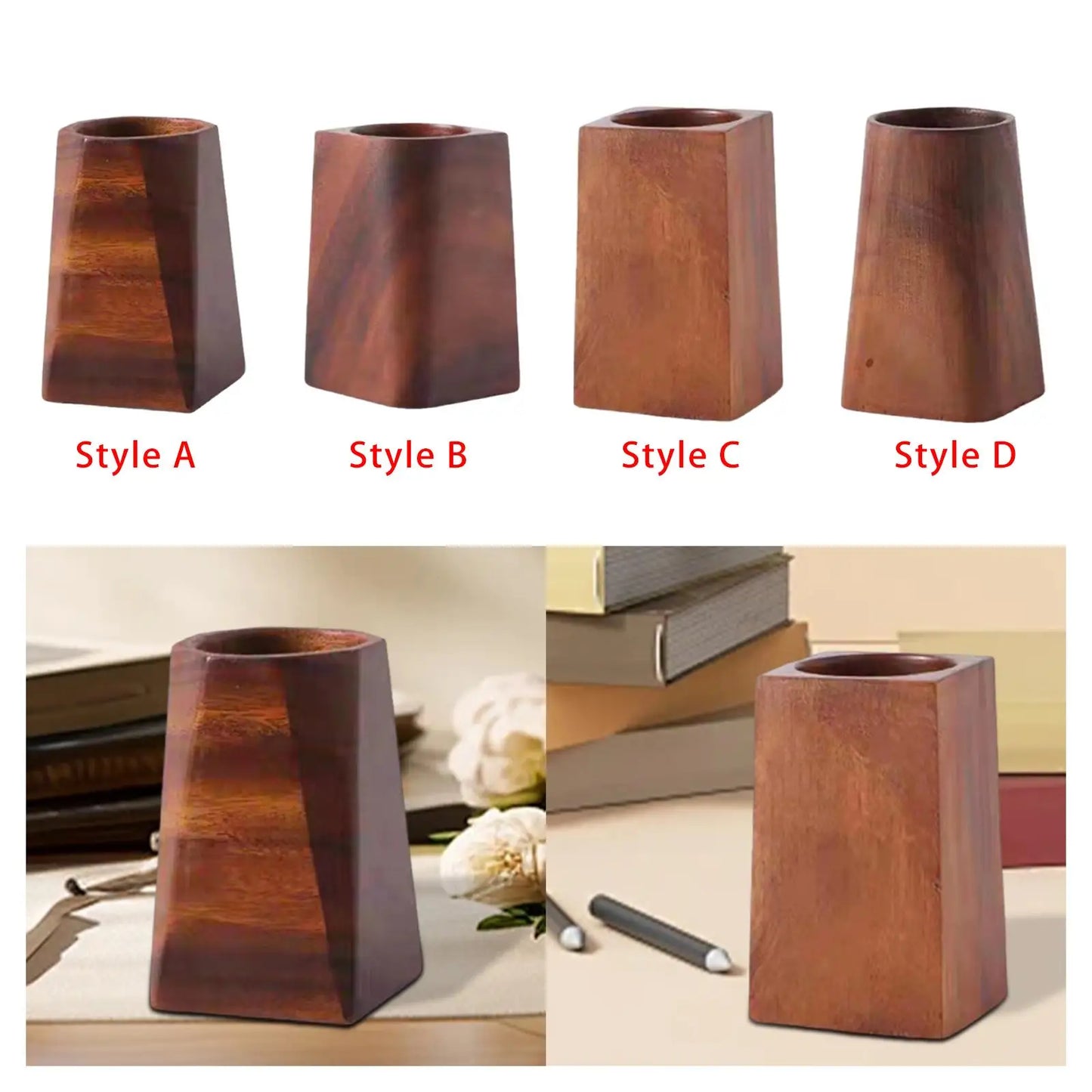 Wooden Pen Holder and Stand