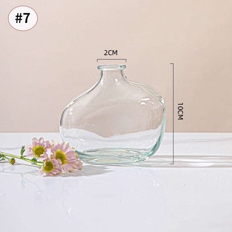 Brown Retro Glass Flower Vase