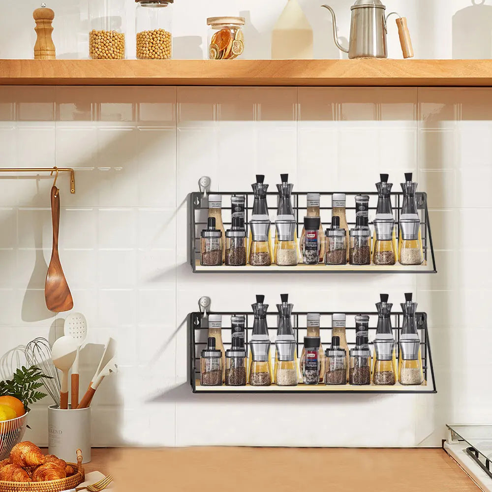 Wooden Wall Mounted Spice Rack