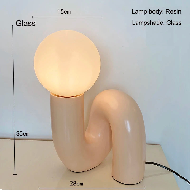 Resin Desk Lamp Glass