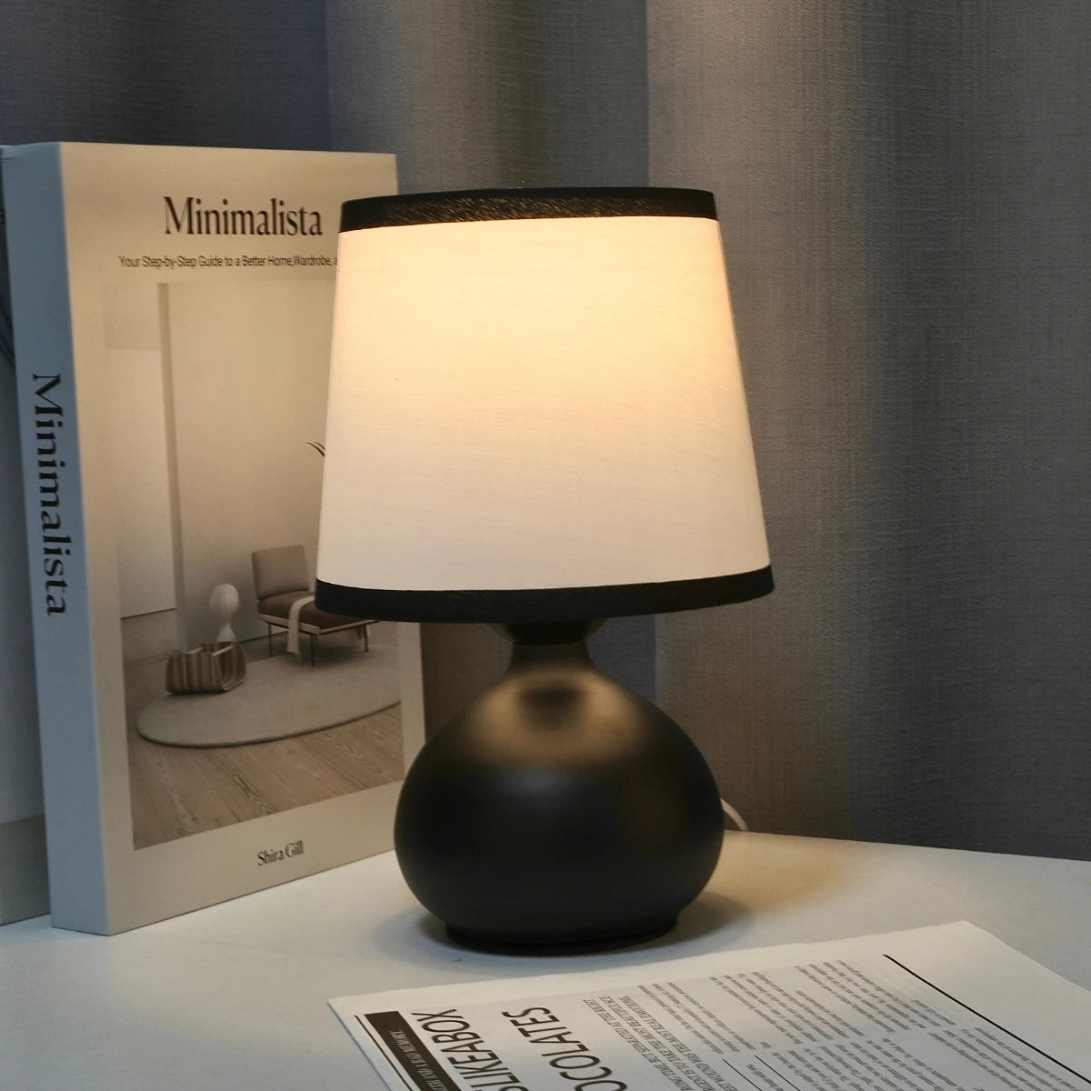 Modern Linen Art Table Lamp