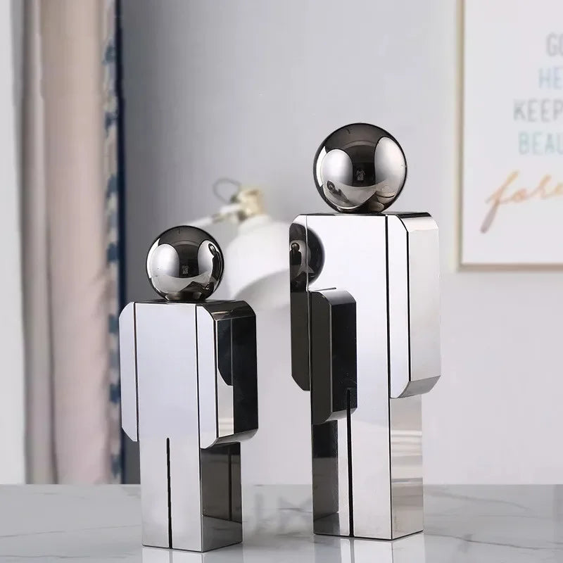 Crystal Man Glass Statue Decor