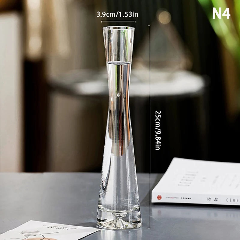 Transparent Glass Flower Vase