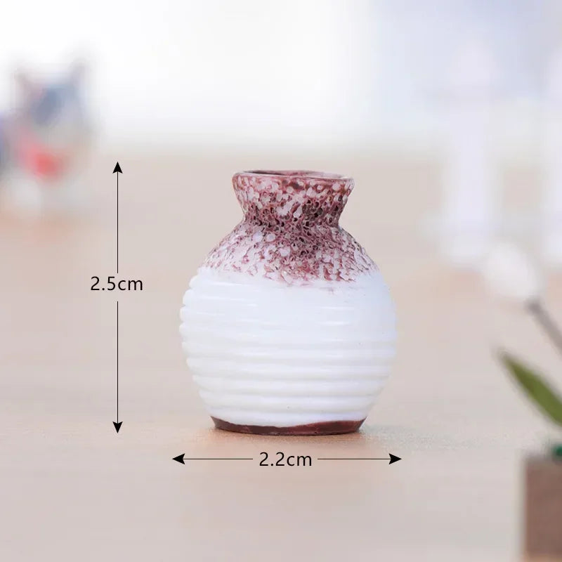 Miniature Resin Small Mouth Vase