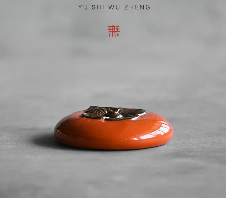 Handmade Porcelain Persimmon Incense Burner