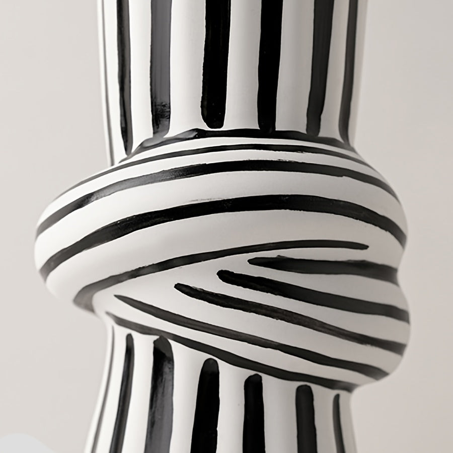 Stylish Striped Knot Ceramic Vase
