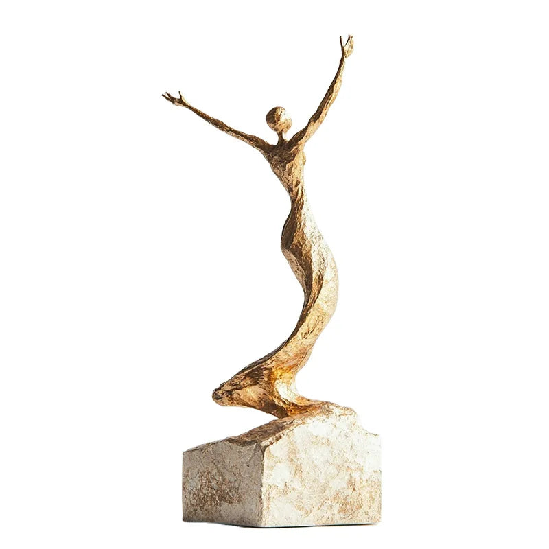 Golden Figurine Display Ornament