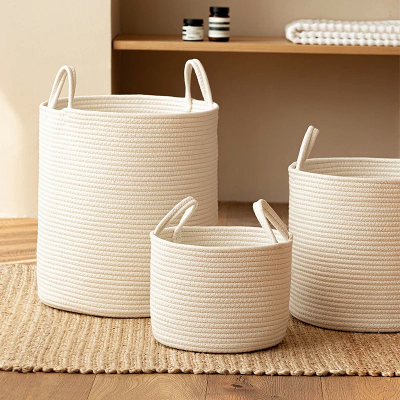 Cotton Rope Laundry Basket