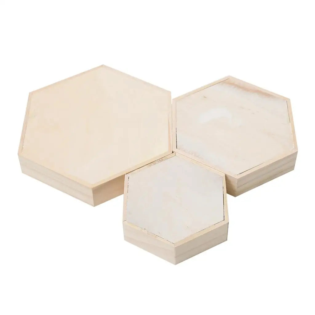 Unpainted Wooden Jewelry Storage Boxes