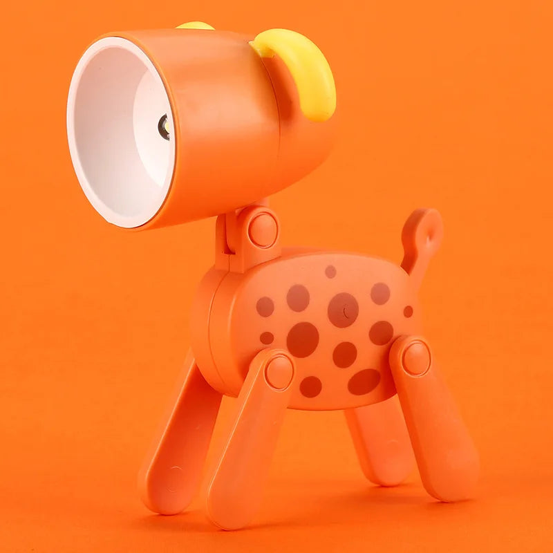 Cute Dog Night Light Folding Desk Lamp For Kids Bedroom