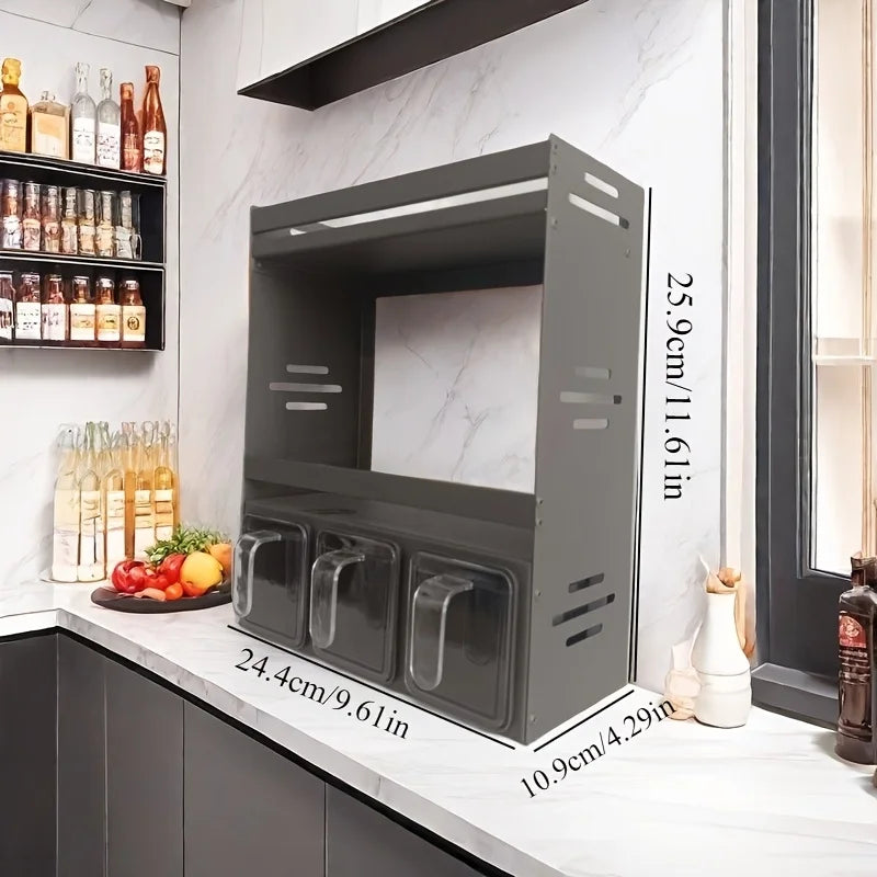 No-Drill Multifunctional Spice Rack