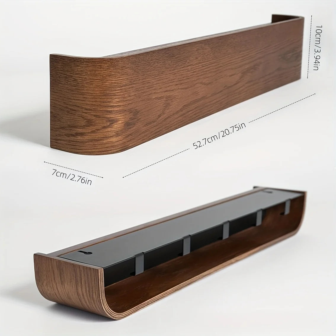 Solid Wood Coat Rack With Shelf