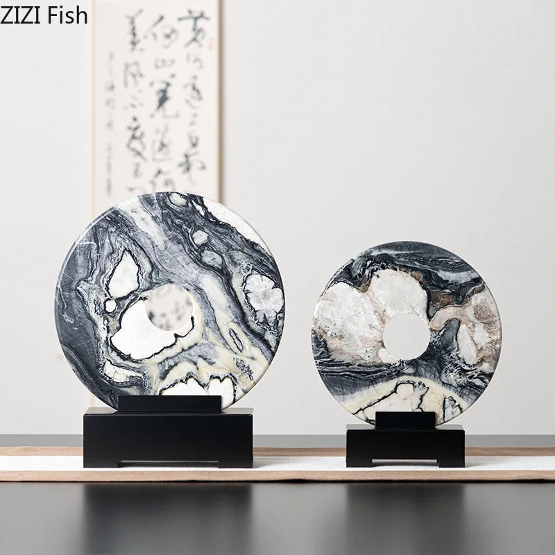 Elevate your space with a single, stunning statement piece—an Extravagant Artisanal Marble Sculpture Decor that brings luxury, calm, and refined artistry to any room. This round marble sculpture blends natural material with meticulous craftsmanship to create a centerpiece that never competes with the room, only enhances it. A tactile reminder of nature’s beauty, it instantly upgrades desks, shelves, or consoles with a touch of elevated modern charm. Crafted from genuine marble, this sculpture showcases the 