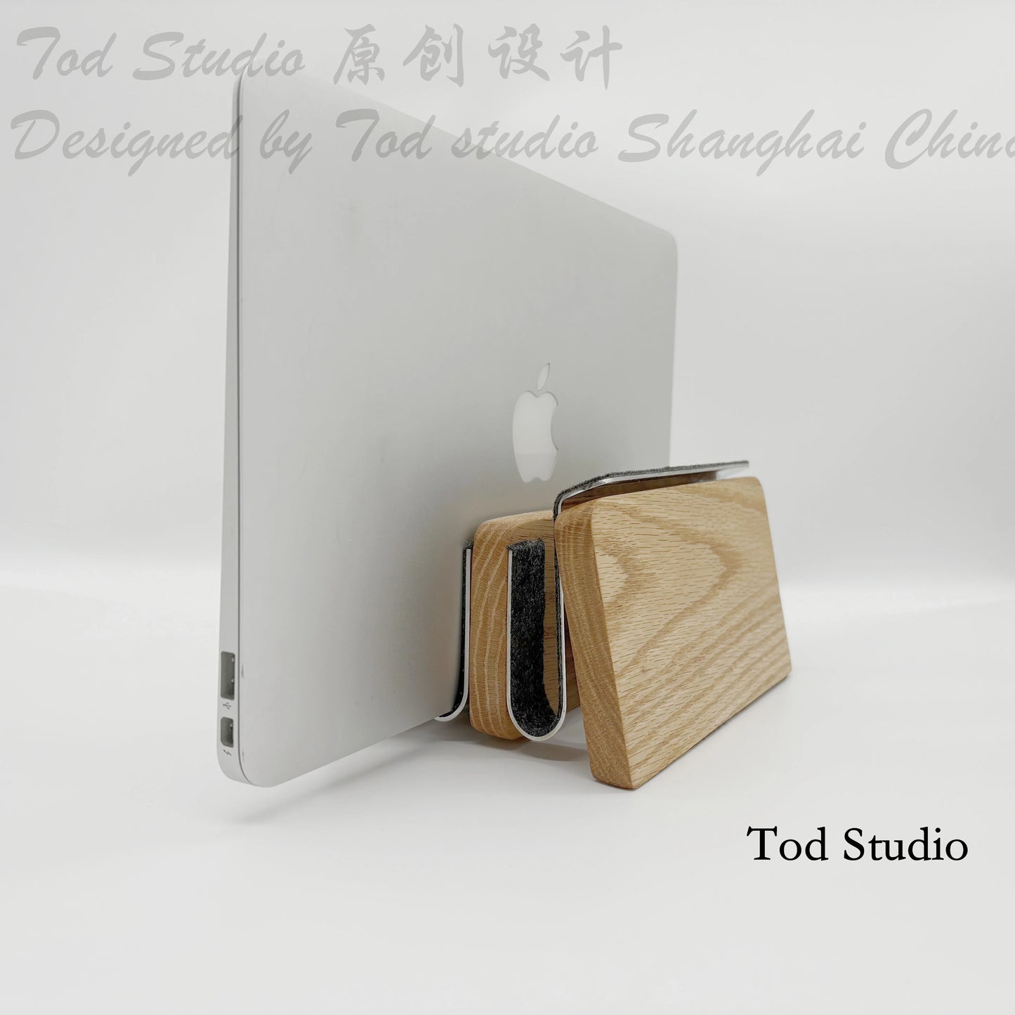 Walnut Vertical Notebook Stand Organizer