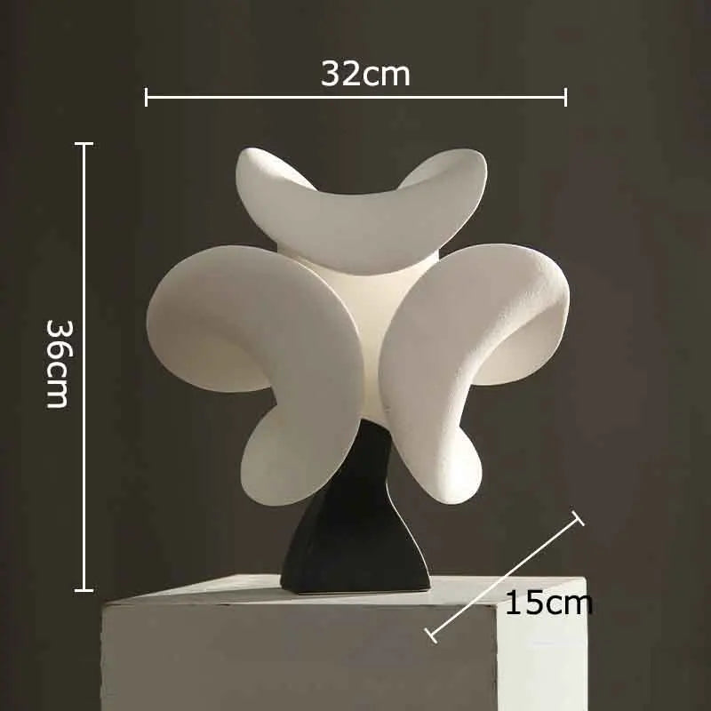 Abstract Floriform Ceramic Art Sculpture