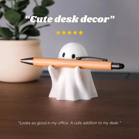 Elevate your workspace with the Ghost Pen Holder Organizer, a fun and functional resin decor perfect for Halloween and everyday use.