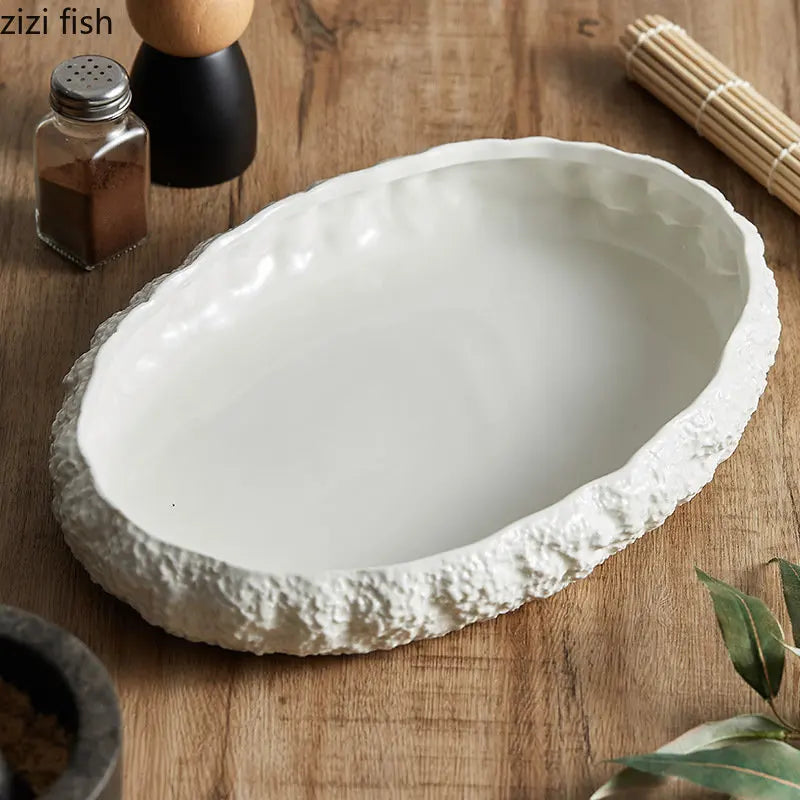 Rock Texture Porcelain Plate