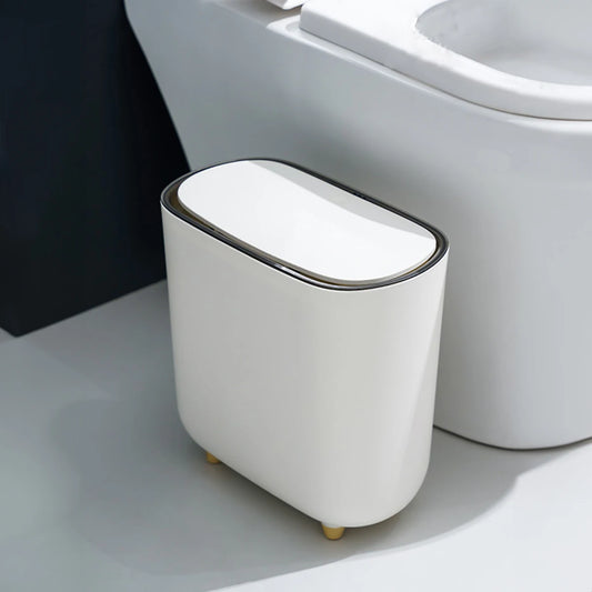 Waste Sorting Trash Bin with Lid offers a narrow, space-saving design for bathroom gaps, enabling simple garbage classification and odor control - Shop now.