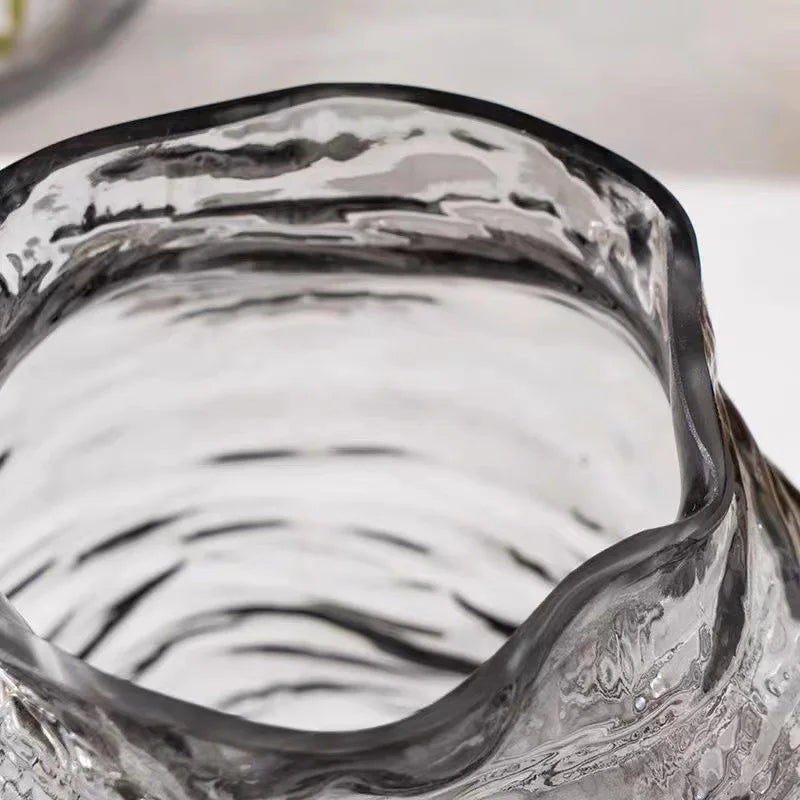Textured Glass Hydroponic Terrarium Vase