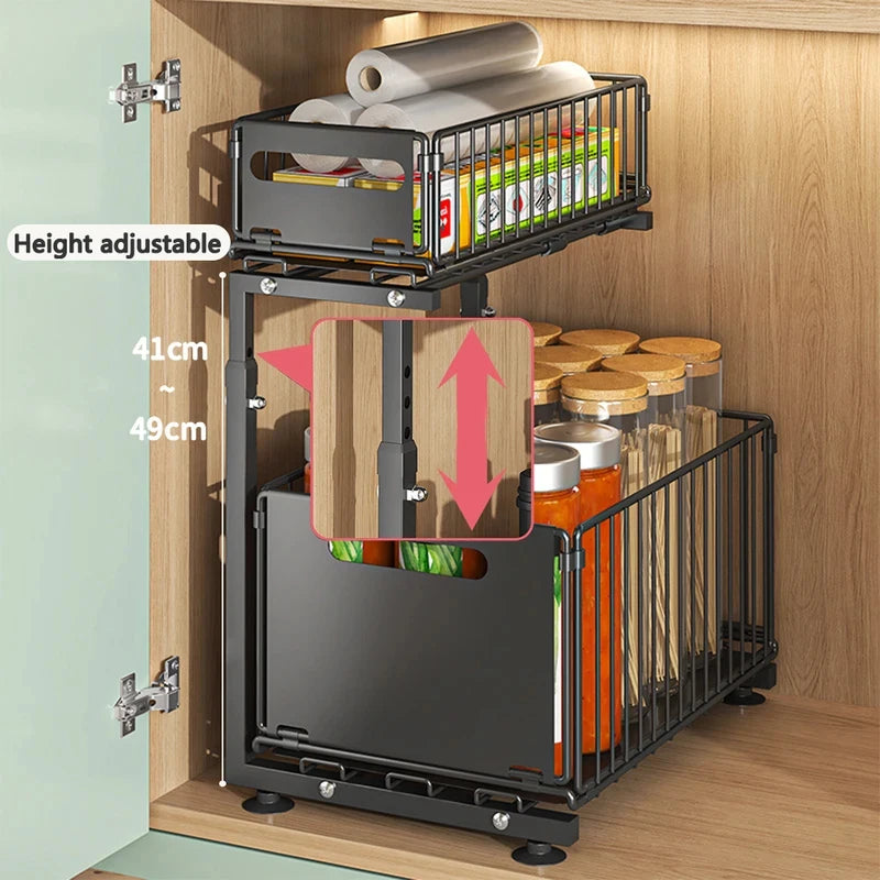 Under Sink Slide-Out Storage Rack