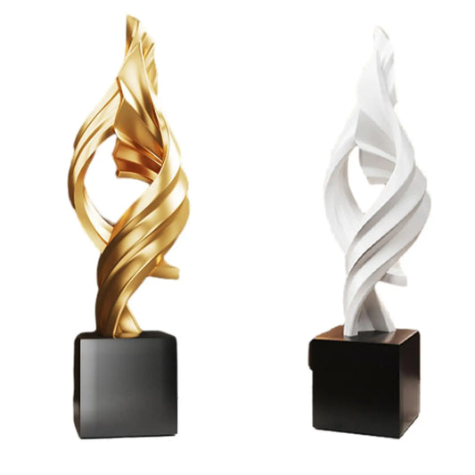 Elevate your space with this Abstract Resin Art Statue, a modern decorative sculpture perfect for any home or office setting.