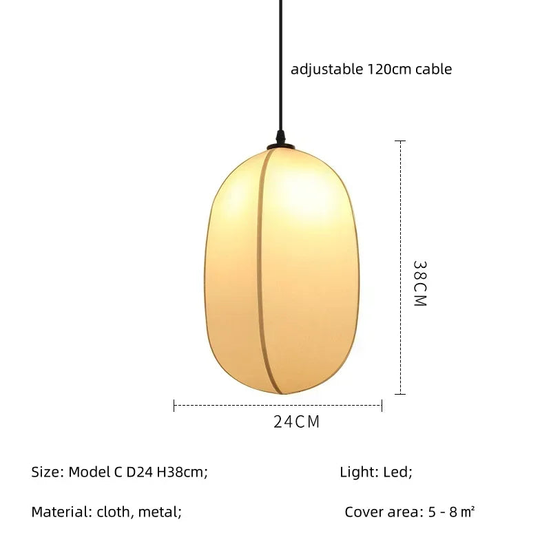 Linen LED Pendant Ambient Light