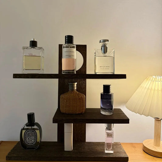 Vintage Wood Perfume Display Stand