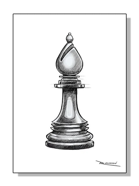 Modern Chess Canvas Wall Art