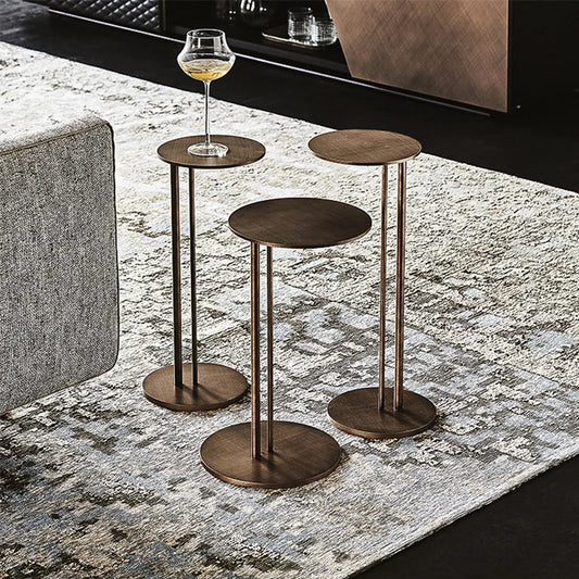  Gold Finish Coffee Table features a metal frame and removable round top for modern living rooms; elevate your space with versatile luxury premium, shop now.
