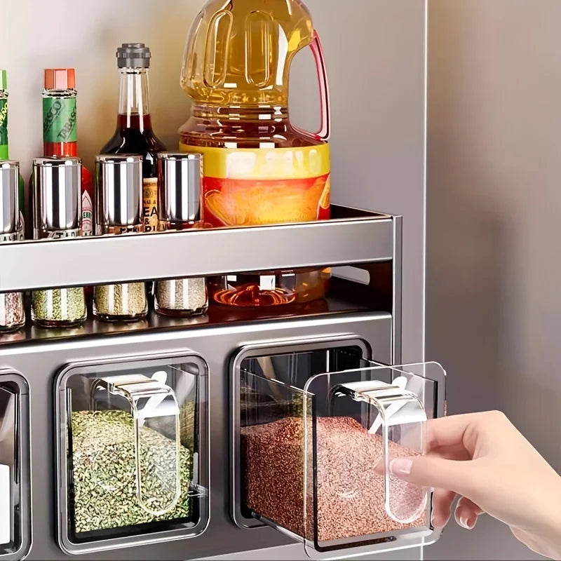 No-Drill Multifunctional Spice Rack