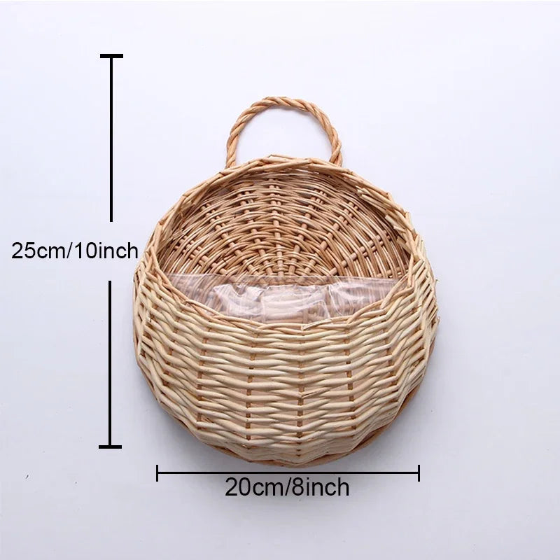 Handmade Wicker Wall Mounted Planter