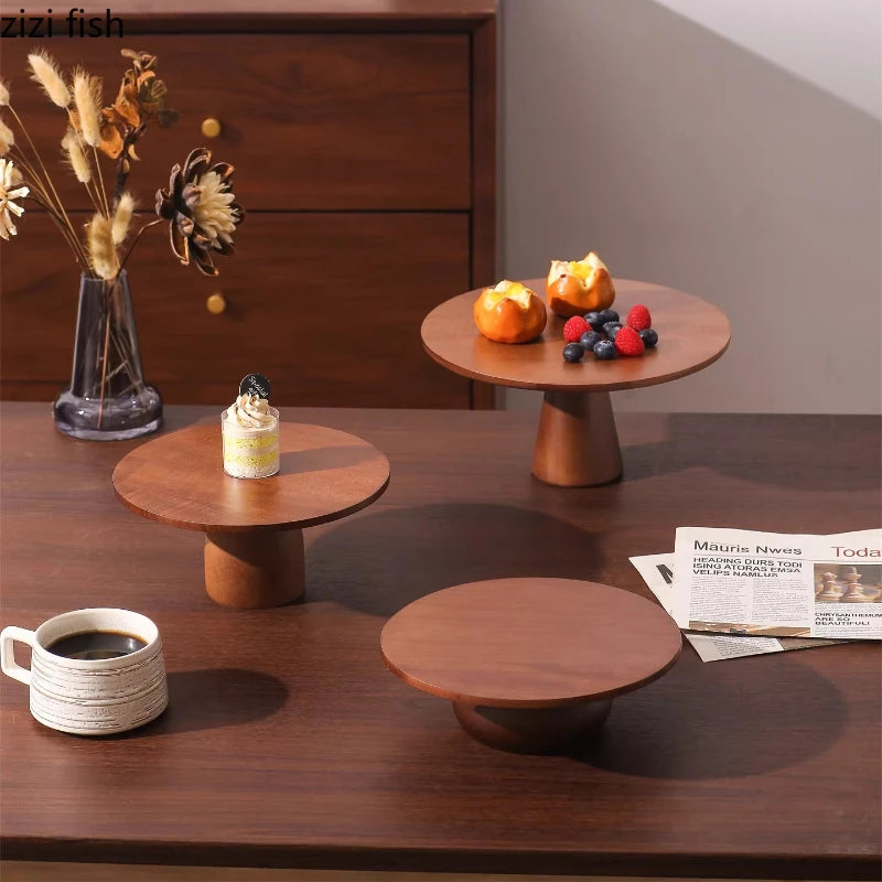 Handcrafted Wooden Dessert Tray Set