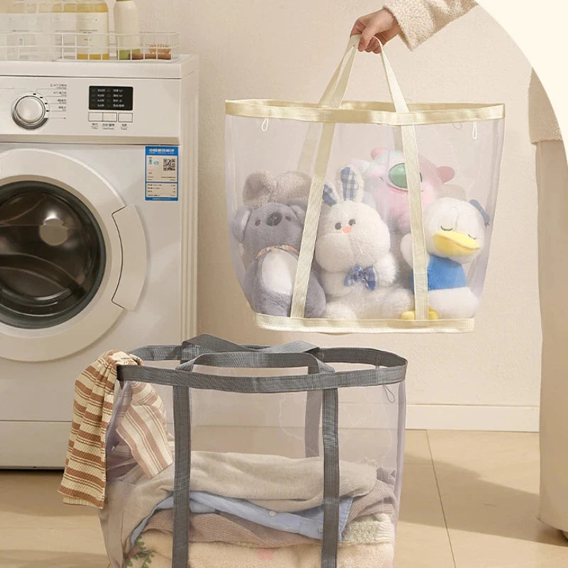 Nylon Mesh Foldable Laundry Basket