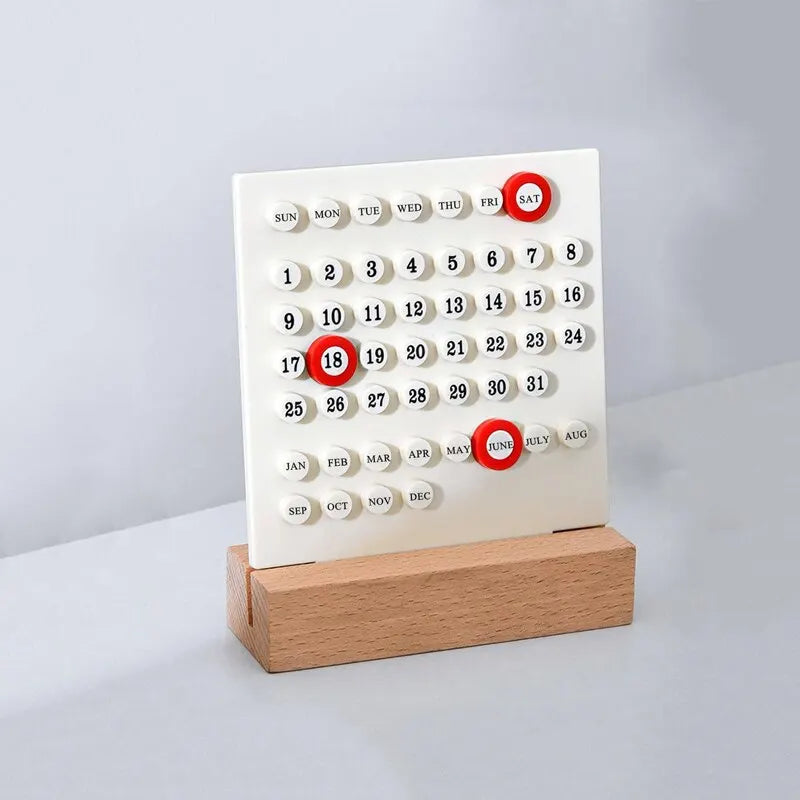 Handmade Acrylic Calendar Clock