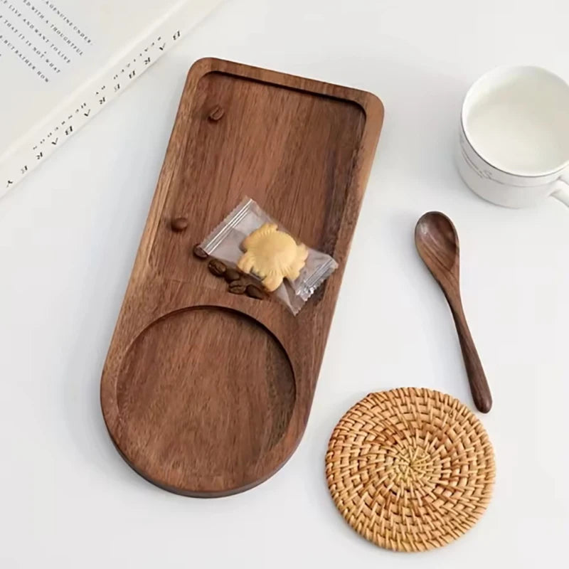 Handcrafted Hardwood Breakfast Serving Tray
