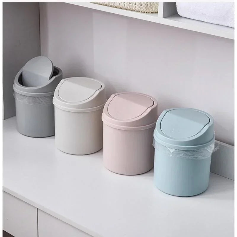 Desktop trash bin with space-saving design, removable lid, and compact footprint keeps your desk clean and organized now; upgrade your workspace, shop now.
