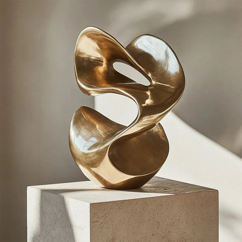 Golden Topology Abstract Decor