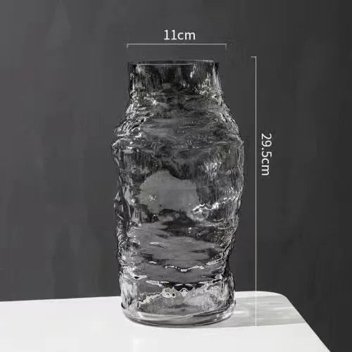 Textured Glass Hydroponic Terrarium Vase