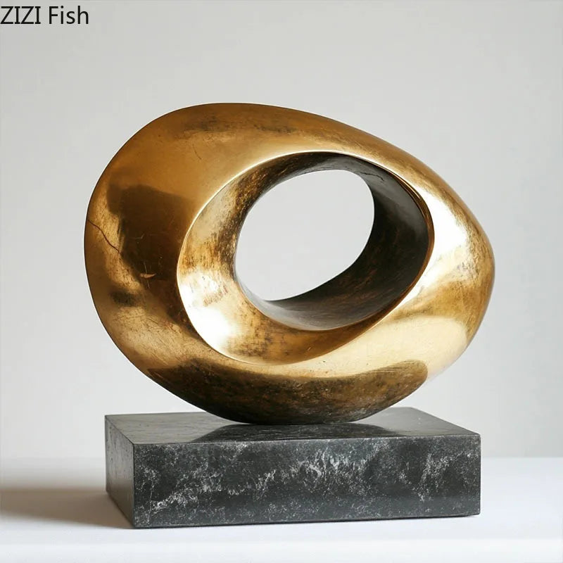 Golden Topology Abstract Decor
