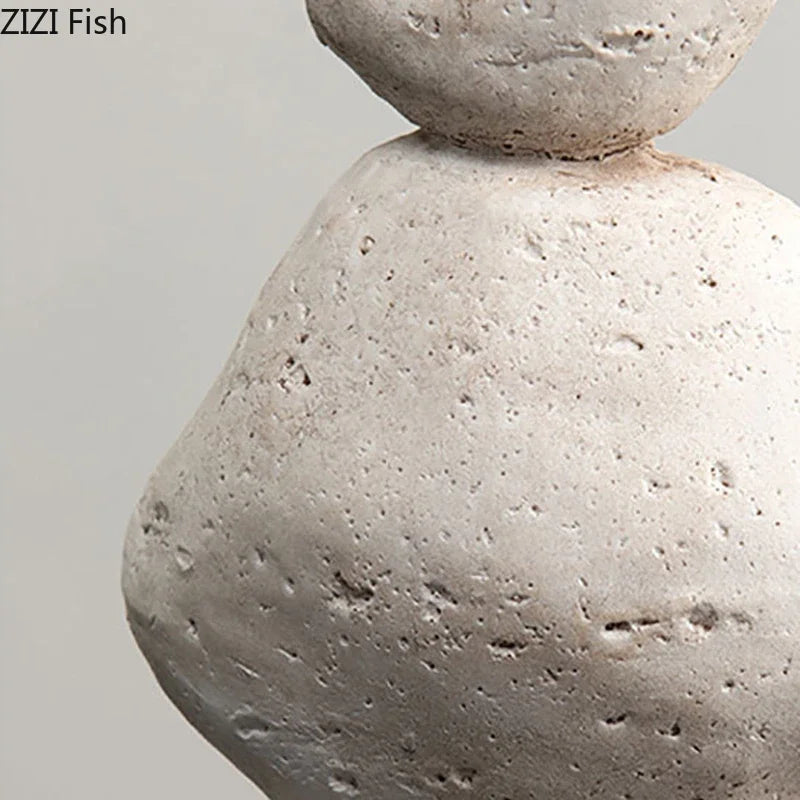 Round Stone Rockery Garden Decor
