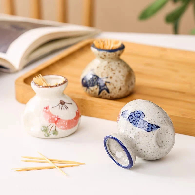 Handcrafted Ceramic Toothpick Dispenser