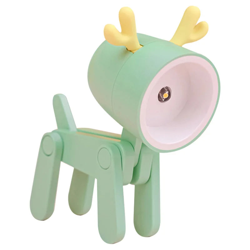 Cute Dog Night Light Folding Desk Lamp For Kids Bedroom
