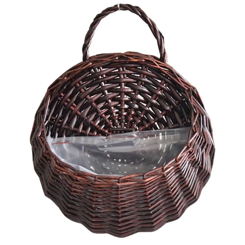 Handcrafted Rattan Hanging Flower Basket