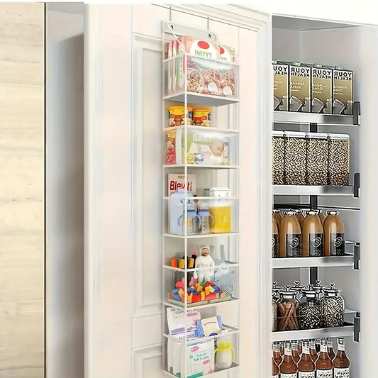 Door Multilayer Hanging Fabric Storage Bags, Organizer delivers 4/6-layer, space-saving behind door storage for undies, clothes; declutter today, shop now.