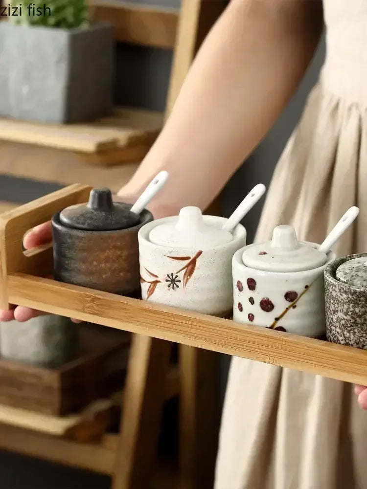 Multifunctional Ceramic Seasoning Jars