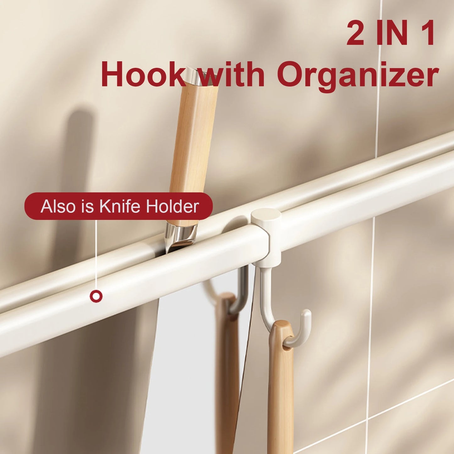 Wall Mounted Kitchen Hook Rack