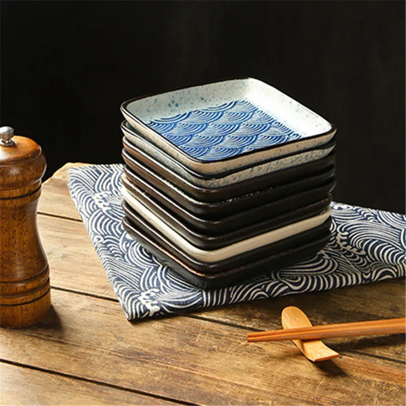 Glazed Porcelain Sushi Plate
