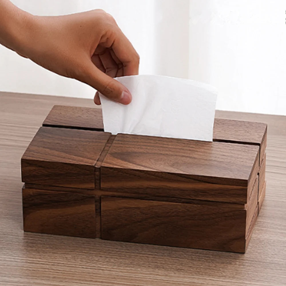 Walnut Tissue Dispenser Luxury
