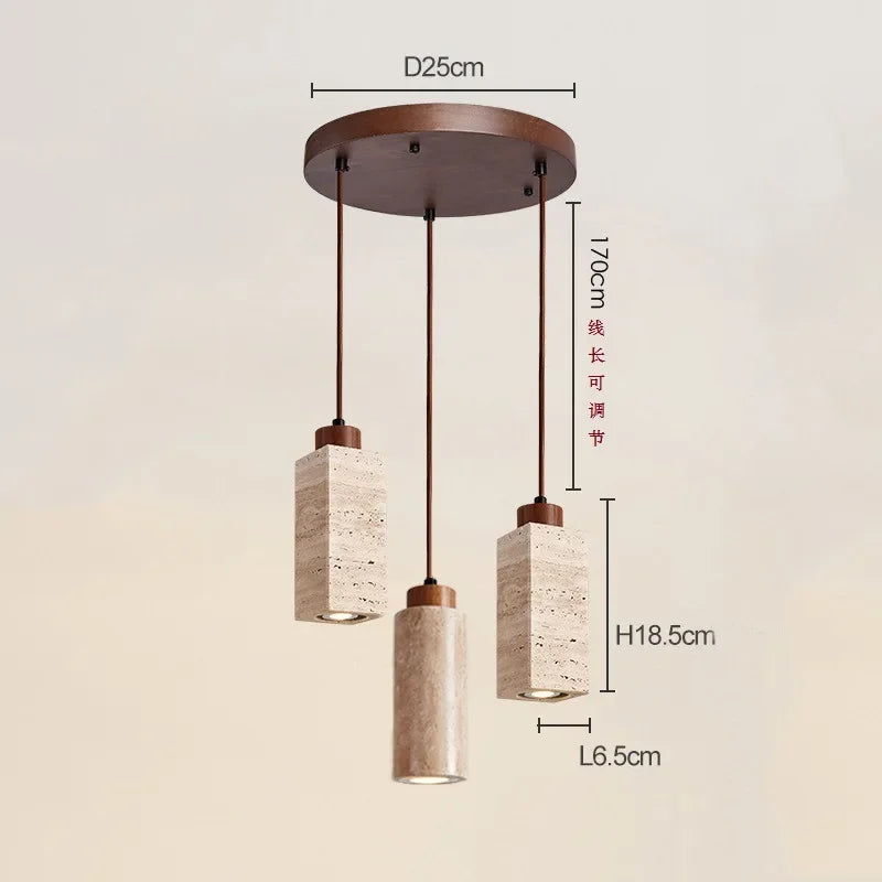 Travertine Chandelier