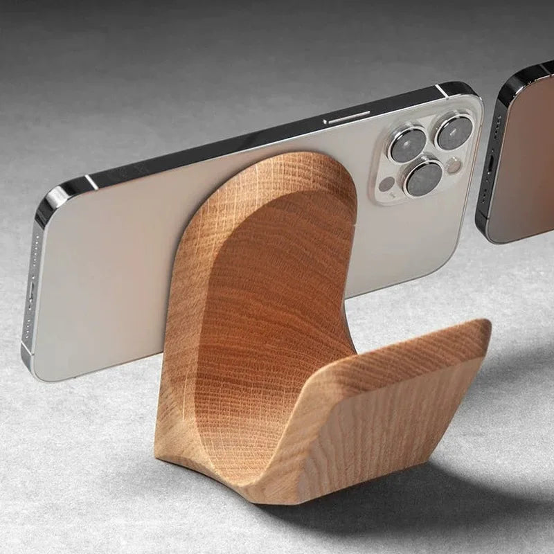 Solid Wood Magnetic Phone Holder
